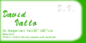 david vallo business card